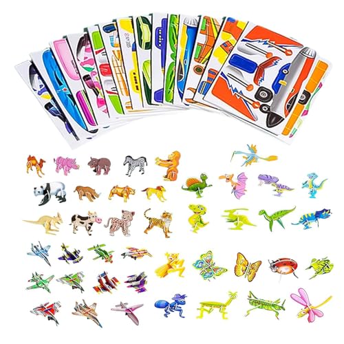 Kinderrätsel | 3D -Papier -puzle, Bildungsspielzeug mit 100 Teilen, Entwicklung von Koordination und Logik, Mädchen, leicht zu versammeln von Zunishaone