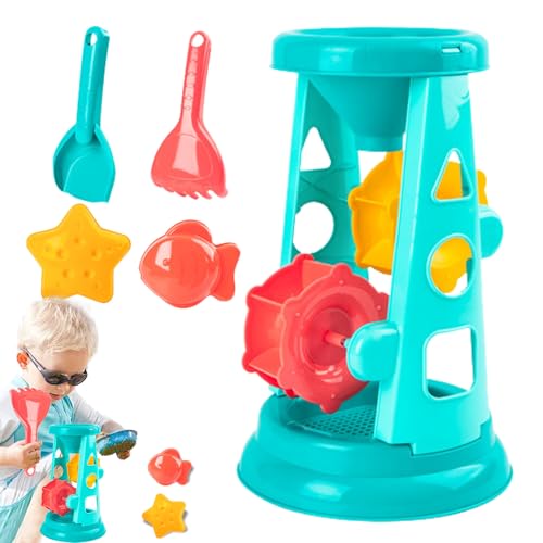 Kindersandspielzeug | Farbenfrohes und lehrreiches Strandkit für Kleinkinder, beinhaltet lustige Accessoires wie eine Mühle, eine Sanduhr, eine Schaufel und Muscheln, perfekt zum Erkunden, Schaffen un Kindersandspielzeug | Farbenfrohes und lehrreiches Strandkit für Kleinkinder, beinhaltet lustige Accessoires wie eine Mühle, eine Sanduhr, eine Schaufel und Muscheln, perfekt zum Erkunden, Schaffen un von Zunishaone