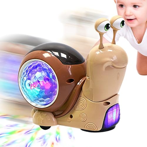 Kriechendes elektrisches Schneckenspielzeug – Interaktives mobiles Spielzeug | Beleuchtete Musikschnecke mit automatischer Hindernisvermeidungsfunktion, lustiges Sinnesspielzeug für Kinder und Babys Kriechendes elektrisches Schneckenspielzeug – Interaktives mobiles Spielzeug | Beleuchtete Musikschnecke mit automatischer Hindernisvermeidungsfunktion, lustiges Sinnesspielzeug für Kinder und Babys von Zunishaone