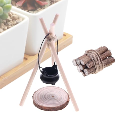 Lagerfeuer-Dekorationen, gefälschte Lagerfeuer-Ornamente | Realistische Puppenhausdekorationen, Lagerfeuer-Zubehör, Innovatives Handwerk für Puppenhausdekoration, Real-Feuer-Effekt von Zunishaone