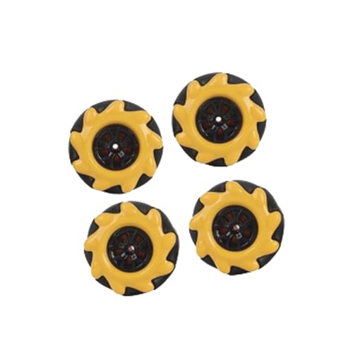 Mecanum Robot Wheels – Smart Robotics Kit, Omni Wheels | Starker Griff mit Gummirollen, breite Kompatibilität für Roboter-Radzubehör, intelligente Autos, Bric-Roboter von Zunishaone