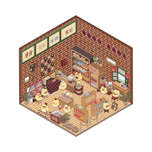 Miniaturhaus Aufkleber - 3D -Effekt -Cartoon -Szene, Kreatives Sammelalbumzubehör | Wiederverwendbare -Häuser -Szenenabziehbilder Mit Pinzetten, Weichstress -Relief -Handwerk Für Kinder, Teenager Miniaturhaus Aufkleber - 3D -Effekt -Cartoon -Szene, Kreatives Sammelalbumzubehör | Wiederverwendbare -Häuser -Szenenabziehbilder Mit Pinzetten, Weichstress -Relief -Handwerk Für Kinder, Teenager von Zunishaone