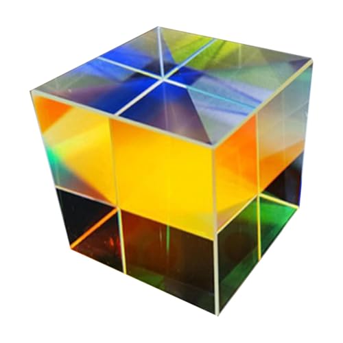 Prisma in Klar, Sonnenfänger | Prisma aus optischem Glas für Lichtspektrum, Zersetzung des Lichts, Regenbogendekoration, Physikunterrichtswerkzeug von Zunishaone