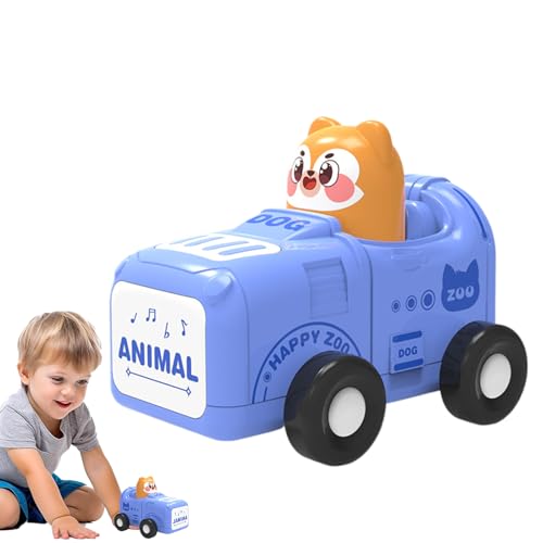 Spielzeug für Kleinkinder in einem Tierauto, Trägheitsfahrzeuge, Tierrennenauto für Kinder, pädagogisches und lustiges Spielzeug, fördert die Koordination von Motor und I von Zunishaone