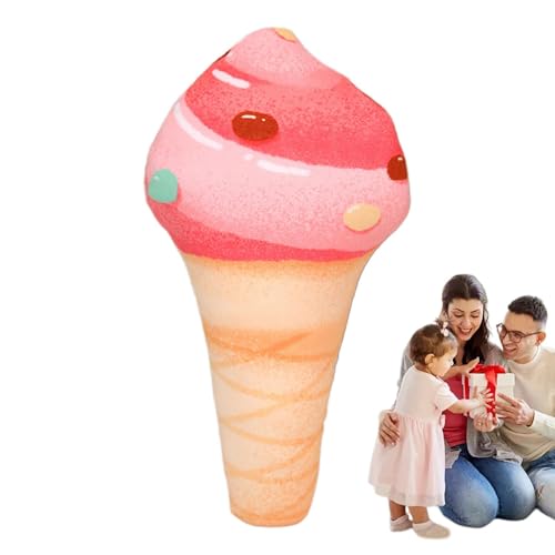 Zunishaone Bedruckte Plüsch-Eistütenpuppe | Weiches und farbenfrohes Plüschtier für Kinder, Schlafbegleiter im Cartoon-Design, Kuscheltier, ideal für EIN Nickerchen oder zum Kuscheln. von Zunishaone