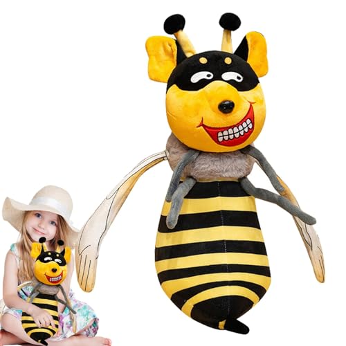 Zunishaone Bienenhund Plüsch, Bienenhundepuppe - Huggable Plüschspielzeug lustiger Puppenwurf Kissen,Weicher entzückender Begleiter für Home Sofa Dekoration zum Geburtstag, Ostern, Kindertag von Zunishaone