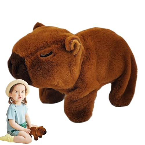 Zunishaone Capybara gefülltes Kissen, Capybara Puppe, elektrisches Plüschtierkissen mit Problemen, Capybara-Spielzeug für Mädchen, von Zunishaone