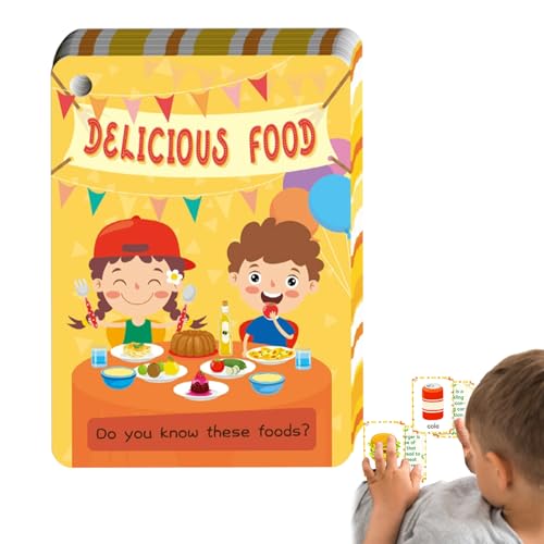 Zunishaone Funny Food Flash -Karten - Kognitive Lernset, Bildungskinderspiel | Helle Frühe Lernartikel, 48x Langlebige Karten Für Homeschool -Kleinkinder Vorschuljungen Mädchen Spielzimmer Verwendung von Zunishaone