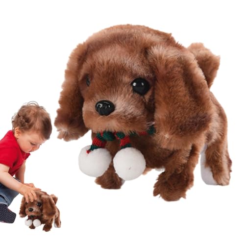 Zunishaone Gassi gehender Hund, Gassi gehender Welpe | Ausgestopftes animiertes Hundespielzeug für Kinder - Stofftiere, realistische Spielzeuge, Tierbegleiter für Kinder, und Mädchen ab 1 Jahr von Zunishaone