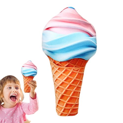 Zunishaone Gefüllte Eistüte, Eiscreme-Plüschpuppe | Plüschpuppe mit Eiscreme-Aufdruck, weicher Schlafbegleiter für Kinder, süßes und tröstliches Geschenk von Zunishaone