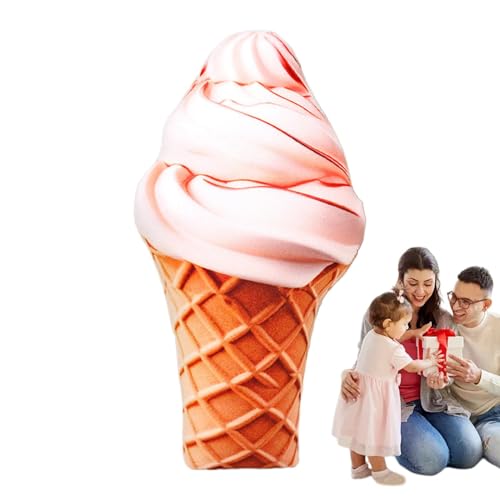 Zunishaone Gefüllte Eistüte, Eiscreme-Plüschpuppe | Plüschpuppe mit Eiscreme-Aufdruck, weicher Schlafbegleiter für Kinder, süßes und tröstliches Geschenk von Zunishaone