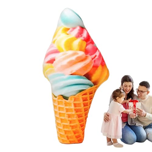 Zunishaone Gefüllte Eistüte, Eiscreme-Plüschpuppe | Plüschpuppe mit Eiscreme-Aufdruck, weicher Schlafbegleiter für Kinder, süßes und tröstliches Geschenk von Zunishaone