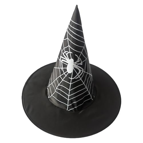 Zunishaone Halloween Hexenhut - Schwarzkegeldesign, weicher faltbarer Stoff | Langlebiger Polyesterbuild mit leichtem Stil, gruselige Silhouette für Kostümfeiern, Gartendisplays und Spookies Cosplay von Zunishaone