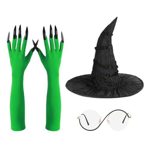 Zunishaone Hexenhut - Hexen Kostüm Set Halloween Kinder Verkleidung,Rollenspiel Zubehör Outfit für Mädchen Karneval Cosplay Fest Maskerade Events Outdoor Zunishaone Hexenhut - Hexen Kostüm Set Halloween Kinder Verkleidung,Rollenspiel Zubehör Outfit für Mädchen Karneval Cosplay Fest Maskerade Events Outdoor von Zunishaone