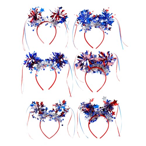 Zunishaone Patriotische Kopfbedeckung, 4. Juli Stirnband | 6x rot weiß und blaues Haar Reifen | Bequem, patriotische Stirnbänder zu tragen, sich für Männer, Frauen und Kinder zu dekorieren, bevorzugt Zunishaone Patriotische Kopfbedeckung, 4. Juli Stirnband | 6x rot weiß und blaues Haar Reifen | Bequem, patriotische Stirnbänder zu tragen, sich für Männer, Frauen und Kinder zu dekorieren, bevorzugt von Zunishaone