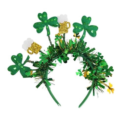 Zunishaone Shamrock Stirnband, St. Patrick's Day Stirnband, bunt gestreiftes Shamrock Stirnband Grün | Irisches Faschingskostüm Zubehör mit Hut für Frauen Mädchen Zunishaone Shamrock Stirnband, St. Patrick's Day Stirnband, bunt gestreiftes Shamrock Stirnband Grün | Irisches Faschingskostüm Zubehör mit Hut für Frauen Mädchen von Zunishaone