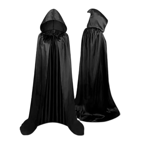 Zunishaone Umhang mit Kapuze für Herren, langer Umhang 150 cm, Hexenkostüm mit Kapuze für Halloween, Cosplay, atmungsaktiv, für Partys, , Mädchen, Kostümbegeisterte Zunishaone Umhang mit Kapuze für Herren, langer Umhang 150 cm, Hexenkostüm mit Kapuze für Halloween, Cosplay, atmungsaktiv, für Partys, , Mädchen, Kostümbegeisterte von Zunishaone