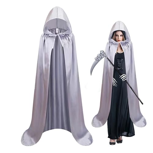 Zunishaone Umhang mit Kapuze für Männer – 150 cm Kapuzenumhang für Hexe und Vampir Halloween, Cosplay- Unisex lang für Zauberertheater Kostüm Maskerade Mittelalterfeste Zunishaone Umhang mit Kapuze für Männer – 150 cm Kapuzenumhang für Hexe und Vampir Halloween, Cosplay- Unisex lang für Zauberertheater Kostüm Maskerade Mittelalterfeste von Zunishaone