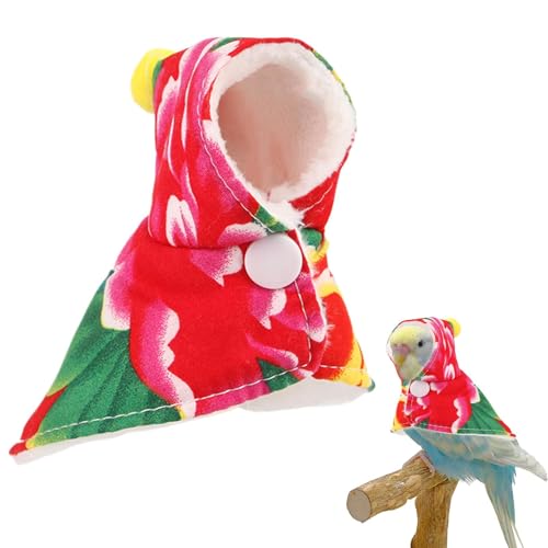 Zunishaone Vogel Umhang mit Kapuze | Soft Plüschumhang für papagein, Parrocchetti, mit Tritten, Balins - Blumendesign, leicht und warm, perfekt zum Verwöhnen Ihres gefiederten Freundes Zunishaone Vogel Umhang mit Kapuze | Soft Plüschumhang für papagein, Parrocchetti, mit Tritten, Balins - Blumendesign, leicht und warm, perfekt zum Verwöhnen Ihres gefiederten Freundes von Zunishaone