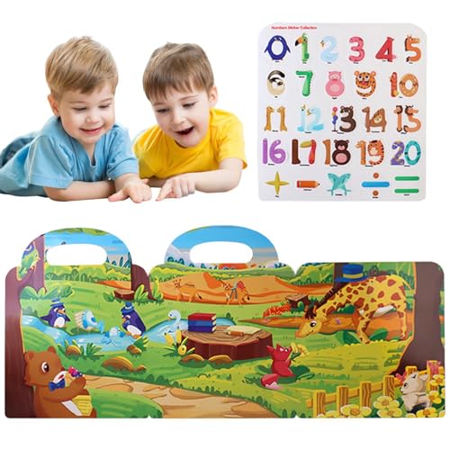 Zunishaone Wiederverwendbare Aufkleber-Bücher-Spiele, ruhiges Aufkleberbuch, leises Puzzle, wiederherstellbar, wasserdicht, tragbar, für frühkindliche Bildung Zunishaone Wiederverwendbare Aufkleber-Bücher-Spiele, ruhiges Aufkleberbuch, leises Puzzle, wiederherstellbar, wasserdicht, tragbar, für frühkindliche Bildung von Zunishaone