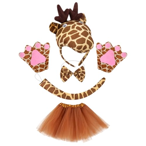 Zunishaone Zoo Tierkostüme, Kinder Tierkostüm Set - Zoo Giraffe Tierkinder komplette Kostüme,Halloween Masquerade Girls Cosplay Krawatte Dress -up Accessoires für Tochter, Freundin Zunishaone Zoo Tierkostüme, Kinder Tierkostüm Set - Zoo Giraffe Tierkinder komplette Kostüme,Halloween Masquerade Girls Cosplay Krawatte Dress -up Accessoires für Tochter, Freundin von Zunishaone