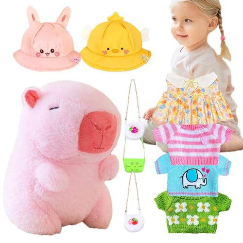 Zunishaone capibar Gefülltes 9-Zoll-Plüschtier | Realistisches Plüschspielzeug für Heimdekoration, süßes Geschenk für Kinder, Tierliebhaber, weiche Puppe von Capibar von Zunishaone