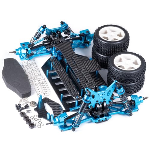 ZuoLan 1 Set Aluminiumlegierung&Kohlefaser Wellenantrieb 4WD Touring Auto Rahmen Kit für Tamiya TT02 RC Modell-Auto (*B Style) von ZuoLan
