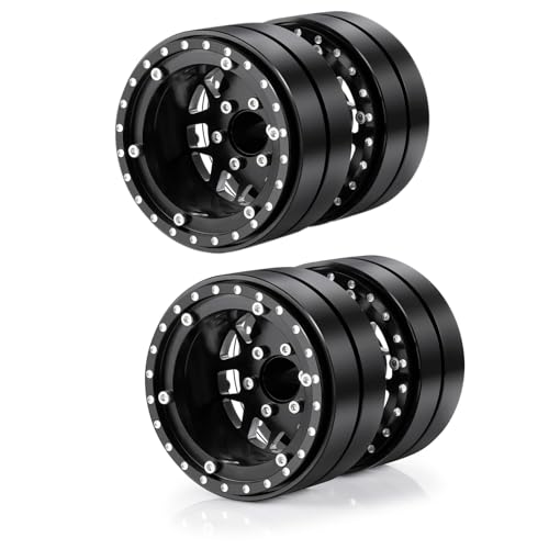 ZuoLan 1.9 Zoll Zweifach Felge Felgenringe für 1/10th AXIAL SCX10 SCX10 II TRX4 TRX6 Flatbed Hauler RC Modell-Auto (2PCS) von ZuoLan