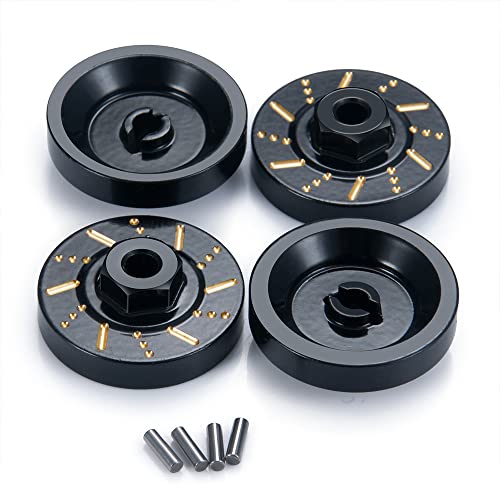 ZuoLan 4pcs Heavy Duty Messing Wheel Hex Combiner 5mm für Axial SCX24 AXI90081 AXI0001/AXI0002/AXI0005 1/2th RC Crawler Auto Upgrades Zubehör von ZuoLan