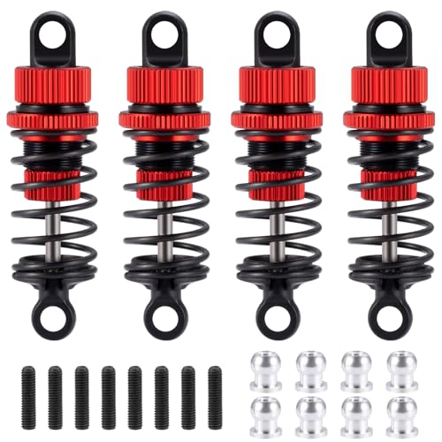 ZuoLan Aluminum Stoßdämpfer 55mm Oil Absorber Shocks Dämpfer for TT02 TT01 1/10 RC Car Upgrade Parts (Rot) von ZuoLan
