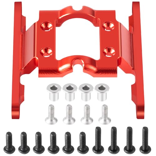 ZuoLan Aluminum Transmission Gearbox Mount Center Skid Plate for 1/18 FMS FCX18 LC80 RC Off Road Truck Upgrade Parts (Rot) von ZuoLan