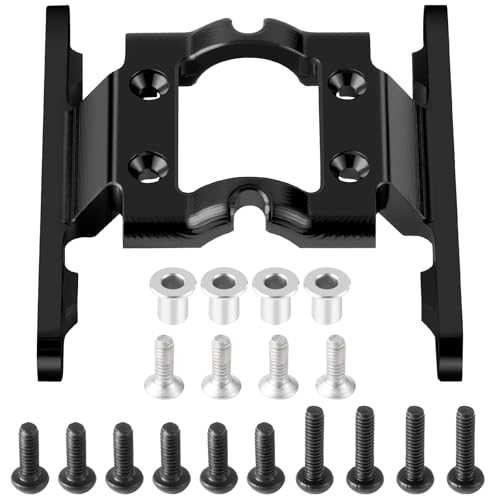 ZuoLan Aluminum Transmission Gearbox Mount Center Skid Plate for 1/18 FMS FCX18 LC80 RC Off Road Truck Upgrade Parts (Schwarz) von ZuoLan