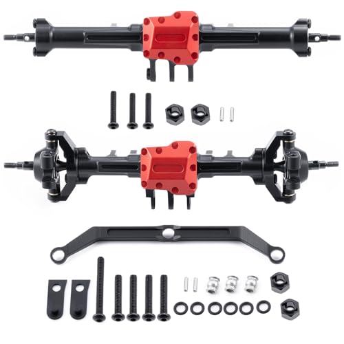 ZuoLan Aluminum Vorderachse Hinterachse RC Achsen for TRX4M Bronco Defender K10 High Trail 1/18th RC Crawler Car Upgrades Parts (Standard Achsen) von ZuoLan
