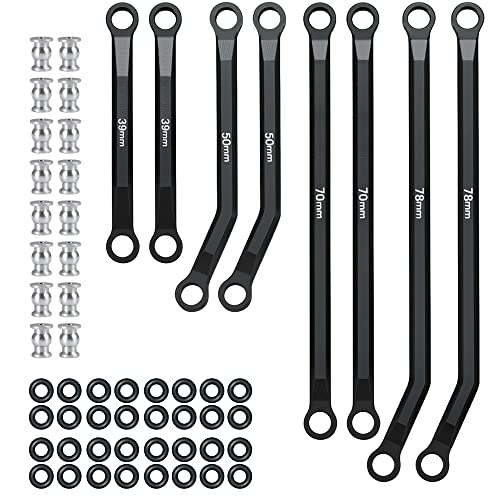 ZuoLan Higher Extra Clearance RC Links Linkage Set for 1/24th Axial SCX24 Gladiator AXI00005 RC Crawler Car Upgrades Parts (Black) von ZuoLan