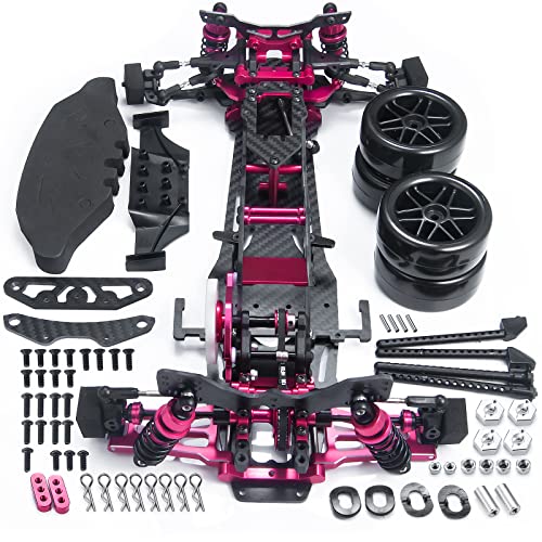 ZuoLan RC Auto Rahmen Aluminium&Kohlefaser Kit für Sakura D5 MR 1/10 RC Flat Road Drift Car von ZuoLan