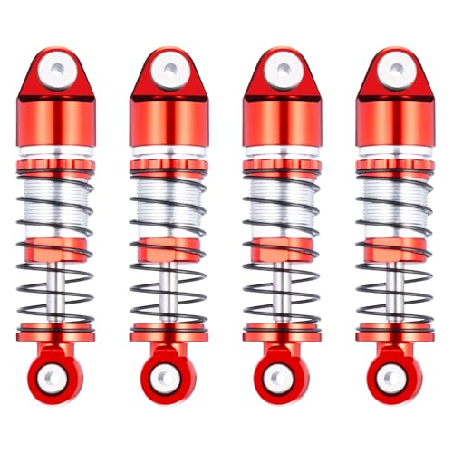 ZuoLan RC Auto Stoßdämpfer 33mm Oil Absorber Dämpfer for AXIAL SCX24 1/24th RC Crawler Car Upgrade Parts (Rot) von ZuoLan