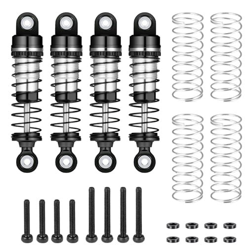 ZuoLan RC Auto Stoßdämpfer 42mm Oil Absorber Dämpfer for for 1/18 FMS FCX18 LC80 RC Crawler Car Upgrade Parts (Schwarz) von ZuoLan