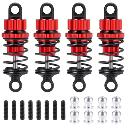 ZuoLan RC Auto Stoßdämpfer 50mm Oil Absorber Dämpfer for Tamiya M03 M04 M05 M06 1/10 RC Touring Car Upgrade Parts (Rot) von ZuoLan