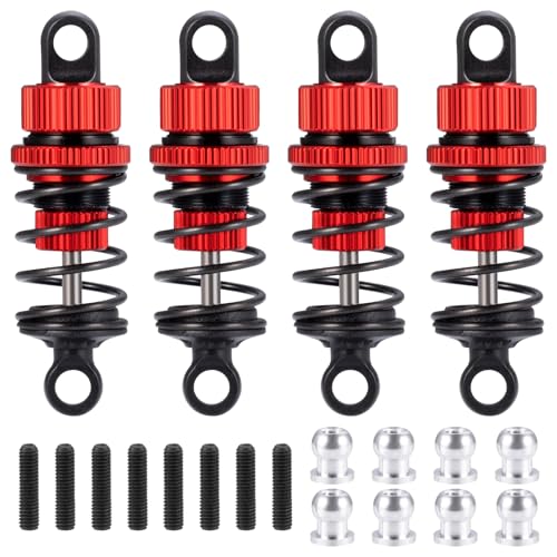 ZuoLan RC Auto Stoßdämpfer 52mm Oil Absorber Dämpfer for Tamiya M03 M04 M05 M06 1/10 RC Touring Car Upgrade Parts (Rot) von ZuoLan