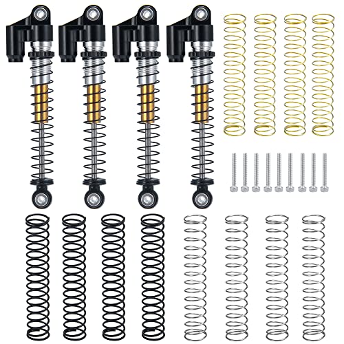 ZuoLan RC Car Shocks 48mm Verstellbarer Absorber Dämpfer für 1/24 Axial SCX24 AXI90081 Riegel AXI0005/AXI00006 RC Crawler Car Upgrades (schwarz) von ZuoLan