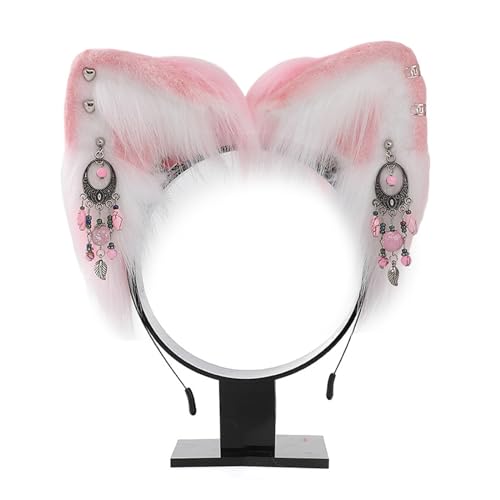 Zuoeay Anime Cosplay Requisiten Katze Hair Hoop Pelzstyling Mit Schmuck Für Halloween Stirnband Pelzige Kätzchen Carnivals Katzenohrclips von Zuoeay
