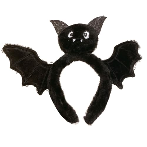 Zuoeay Kinder Sichere Halloween Kopfbedeckung Waschbarer Stoff Fledermaus Katze Arachnid Design Haarbandparty Tragen Haare Haop Kopfbedeckung Stoff Halloween Kostümzubehör Accessoire von Zuoeay