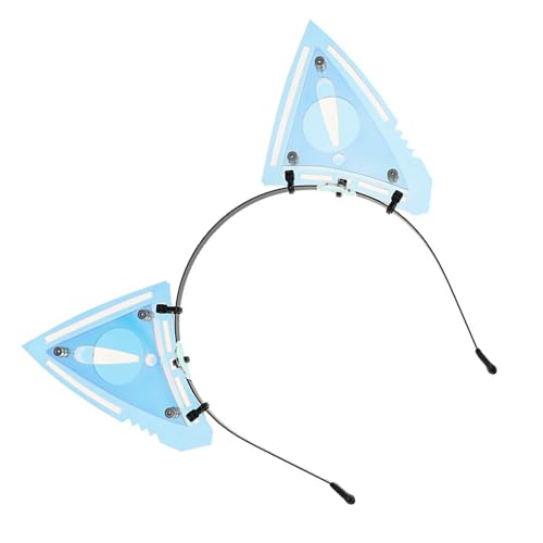 Zuoeay Maschinenkatzen Ohrhaarhoop Roleplay Stirnband Halloween Kostüm Kopfbekleidung Beliebtes Motorradfahrhaarhoop Party Accessoires Verstellbares Kopfstück von Zuoeay