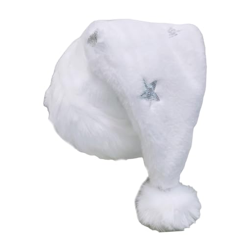 Zuoeay Pelzige Warme Plüsch Weihnachtskapazitäten Mit Pailletten Star Formal Event Santa Hats Festival Requisiten Für Urlaub Family Gathering Holiday Festival von Zuoeay
