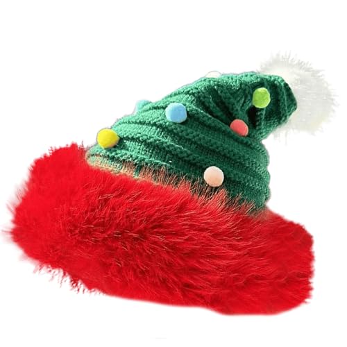 Zuoeay Warme Weihnachtsfürsthüte Dicker Gestrickte Kopfbedeckung Strick Pelzgekrönte Kappen Für Weihnachtsfeiern Cosplay Accessoires Strick Hüte Für Männer Frauen Kinder Bulk Frauen von Zuoeay