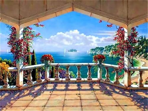 Puzzle 1000,Puzzles für Erwachsene,Balkonlandschaft Puzzles für Kinder DIY Kit Holzspielzeug Unique Gift Home Decor Framed Puzzle 1000,Puzzles für Erwachsene,Balkonlandschaft Puzzles für Kinder DIY Kit Holzspielzeug Unique Gift Home Decor Framed von Zuooyi