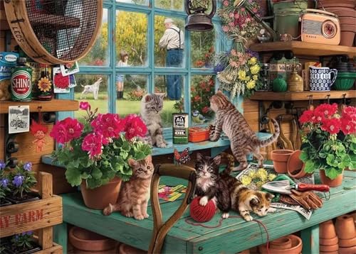Puzzle 1000,Puzzles für Erwachsene,Fensterbankkatze Puzzles für Kinder DIY Kit Holzspielzeug Unique Gift Home Decor Frameless Puzzle 1000,Puzzles für Erwachsene,Fensterbankkatze Puzzles für Kinder DIY Kit Holzspielzeug Unique Gift Home Decor Frameless von Zuooyi