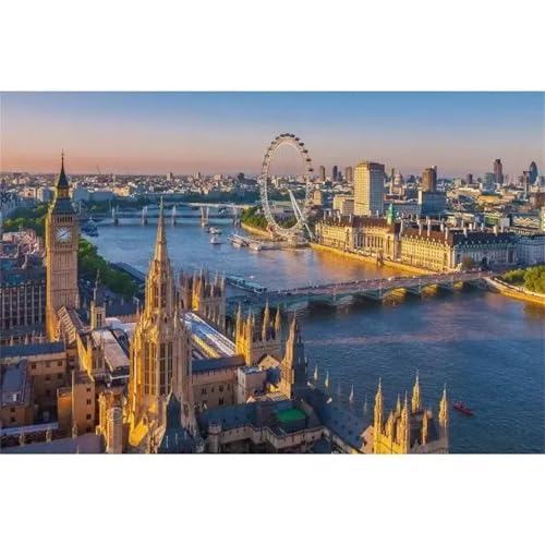 Puzzle 1000,Puzzles für Erwachsene,London View Puzzles für Kinder DIY Kit Holzspielzeug Unique Gift Home Decor Framed Puzzle 1000,Puzzles für Erwachsene,London View Puzzles für Kinder DIY Kit Holzspielzeug Unique Gift Home Decor Framed von Zuooyi