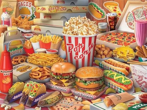 Puzzle 1000,Puzzles für Erwachsene,Pizza Hamburger Pommes Puzzles für Kinder DIY Kit Holzspielzeug Unique Gift Home Decor Framed Puzzle 1000,Puzzles für Erwachsene,Pizza Hamburger Pommes Puzzles für Kinder DIY Kit Holzspielzeug Unique Gift Home Decor Framed von Zuooyi