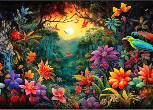 Puzzle 1000,Puzzles für Erwachsene,Tropischer Regenwald Puzzles für Kinder DIY Kit Holzspielzeug Unique Gift Home Decor Frameless Puzzle 1000,Puzzles für Erwachsene,Tropischer Regenwald Puzzles für Kinder DIY Kit Holzspielzeug Unique Gift Home Decor Frameless von Zuooyi